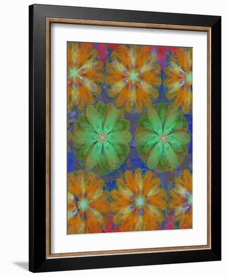 3 of 4 abstract art Circle Color Decor 3 D E-Ricki Mountain-Framed Art Print