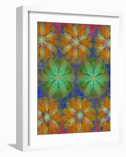 3 of 4 abstract art Circle Color Decor 3 D E-Ricki Mountain-Framed Art Print