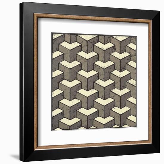 3 Part Tumbling Block-Susan Clickner-Framed Giclee Print