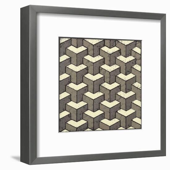 3 Part Tumbling Block-Susan Clickner-Framed Giclee Print