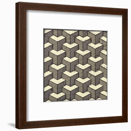 3 Part Tumbling Block-Susan Clickner-Framed Giclee Print