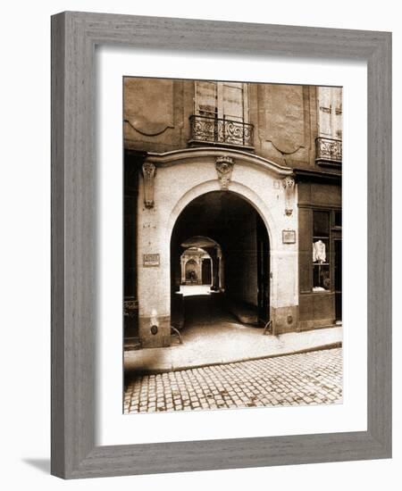 3 Rue des Lions, Ho?tel des Parlementaires-Eugène Atget-Framed Photographic Print