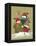 3 Snowmen Wearing Scarves and Jackets 1 Holding a Broom-Beverly Johnston-Framed Premier Image Canvas