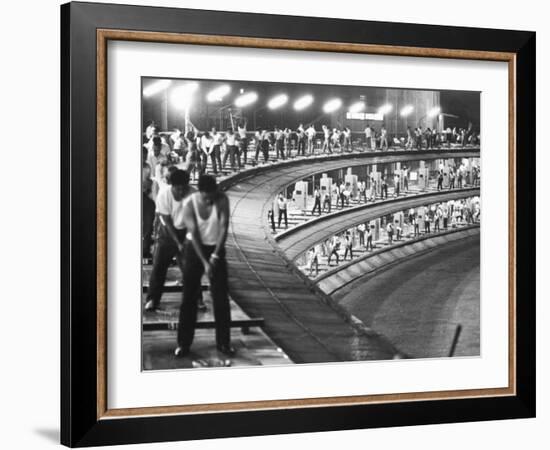 3-Tiered Driving Range in Japan-null-Framed Photographic Print