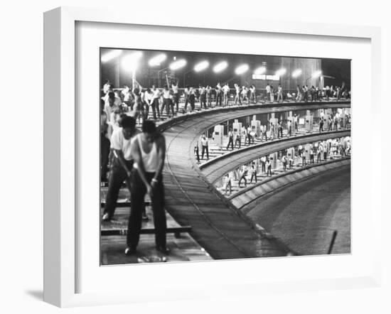 3-Tiered Driving Range in Japan-null-Framed Photographic Print