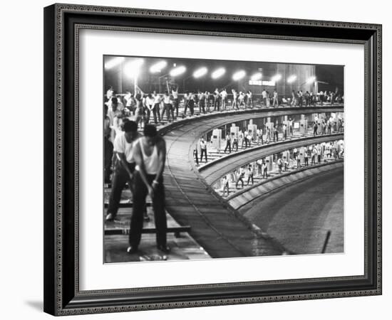 3-Tiered Driving Range in Japan-null-Framed Photographic Print