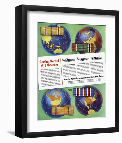 3 Veterans North American ad-null-Framed Art Print