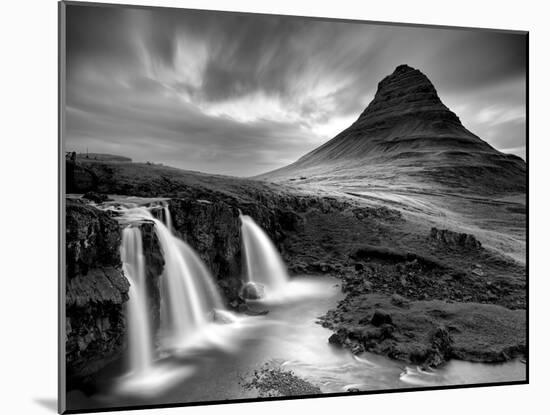 3 Waterfalls BW-Moises Levy-Mounted Photographic Print