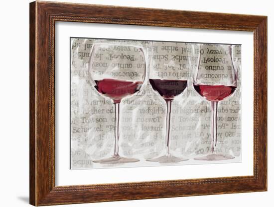 3 Wine Glasses-Sarah Butcher-Framed Art Print