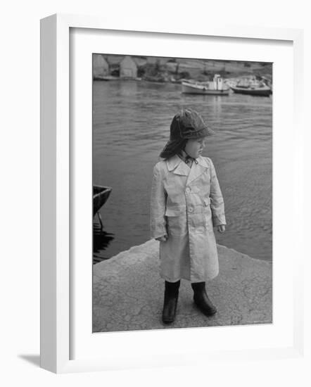 3 Year Old Boy Wearing Full Weather Gear-Eliot Elisofon-Framed Photographic Print