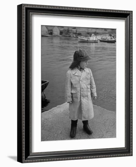 3 Year Old Boy Wearing Full Weather Gear-Eliot Elisofon-Framed Photographic Print