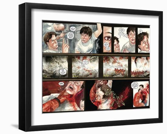 30 Days of Night: Three Tales - Page Spread with Panels-Milx-Framed Art Print