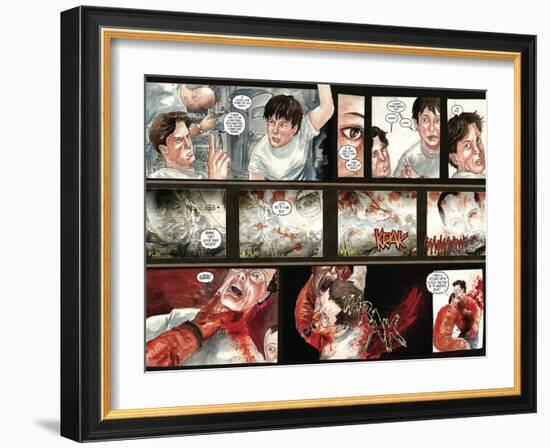 30 Days of Night: Three Tales - Page Spread with Panels-Milx-Framed Art Print