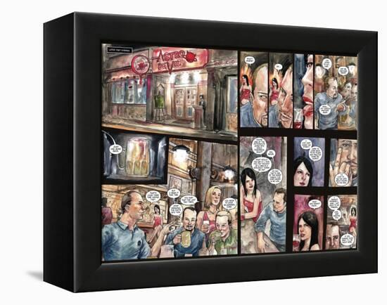 30 Days of Night: Three Tales - Page Spread with Panels-Milx-Framed Stretched Canvas