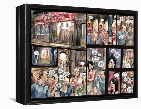 30 Days of Night: Three Tales - Page Spread with Panels-Milx-Framed Stretched Canvas