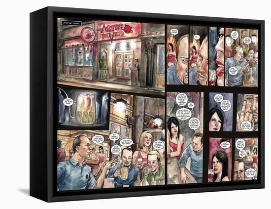 30 Days of Night: Three Tales - Page Spread with Panels-Milx-Framed Stretched Canvas