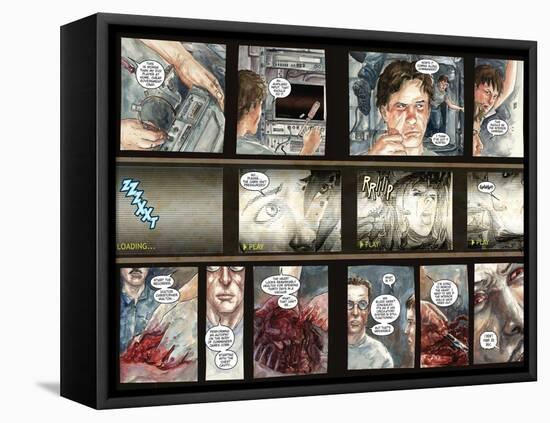 30 Days of Night: Three Tales - Page Spread with Panels-Milx-Framed Stretched Canvas