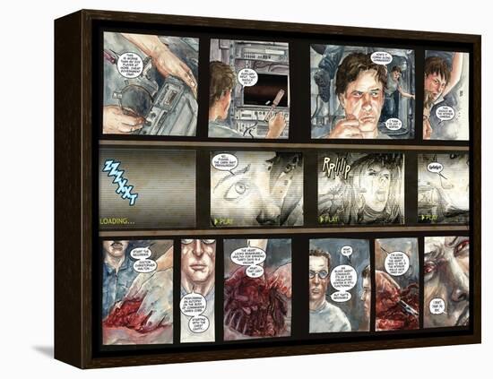 30 Days of Night: Three Tales - Page Spread with Panels-Milx-Framed Stretched Canvas