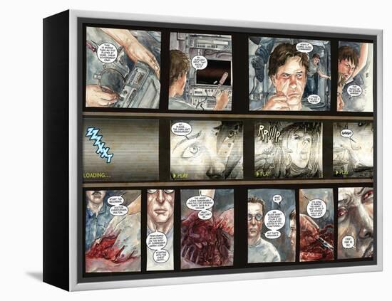 30 Days of Night: Three Tales - Page Spread with Panels-Milx-Framed Stretched Canvas