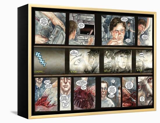 30 Days of Night: Three Tales - Page Spread with Panels-Milx-Framed Stretched Canvas