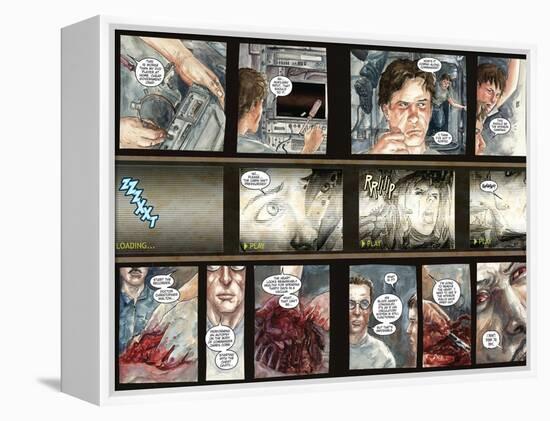 30 Days of Night: Three Tales - Page Spread with Panels-Milx-Framed Stretched Canvas