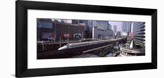 300 Series Shinkansen Train Leaving Railroad Station, Tokyo Prefecture, Kanto Region, Honshu, Japan-null-Framed Photographic Print