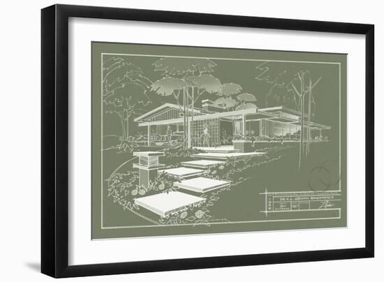 301 Cypress Dr. Moss - Inverse-Larry Hunter-Framed Giclee Print