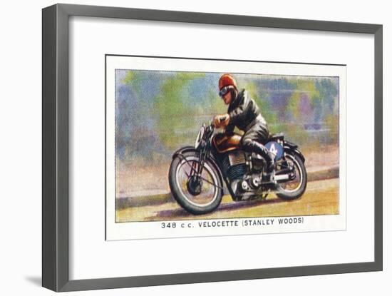 '348 C.C. Velocette (Stanley Woods)', 1938-Unknown-Framed Giclee Print