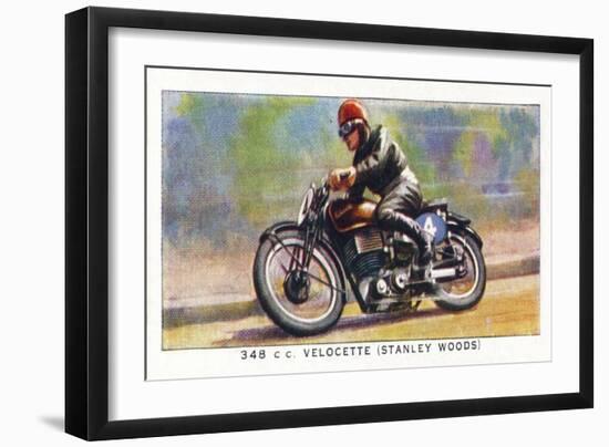 '348 C.C. Velocette (Stanley Woods)', 1938-Unknown-Framed Giclee Print