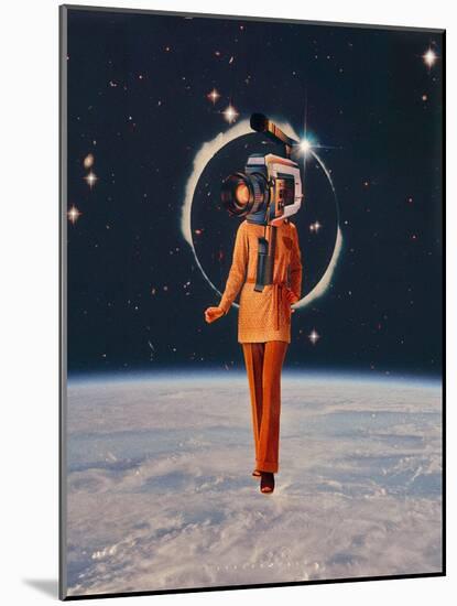 #358-spacerocket art-Mounted Giclee Print