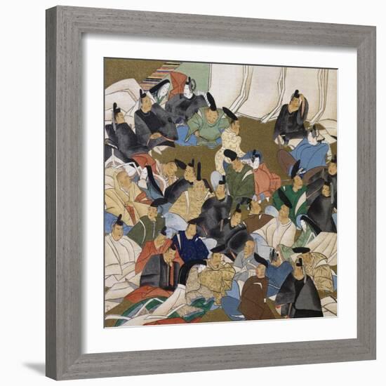 36 Poets, Painting on Paper by Ogata Korin (1658-1716), Japan, Edo Period, 17th-18th Century-Ogata Korin-Framed Giclee Print