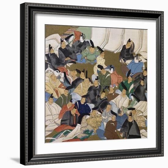 36 Poets, Painting on Paper by Ogata Korin (1658-1716), Japan, Edo Period, 17th-18th Century-Ogata Korin-Framed Giclee Print