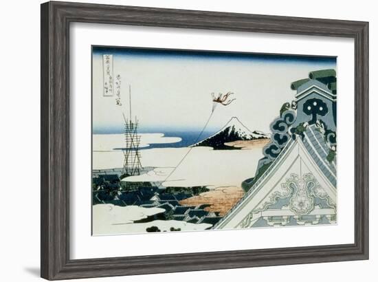 36 Views of Mount Fuji, no. 11: Asakusa Honganji Temple in the Eastern Capital-Katsushika Hokusai-Framed Giclee Print