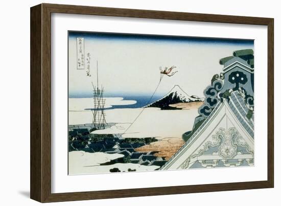 36 Views of Mount Fuji, no. 11: Asakusa Honganji Temple in the Eastern Capital-Katsushika Hokusai-Framed Giclee Print