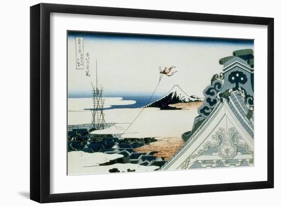 36 Views of Mount Fuji, no. 11: Asakusa Honganji Temple in the Eastern Capital-Katsushika Hokusai-Framed Giclee Print