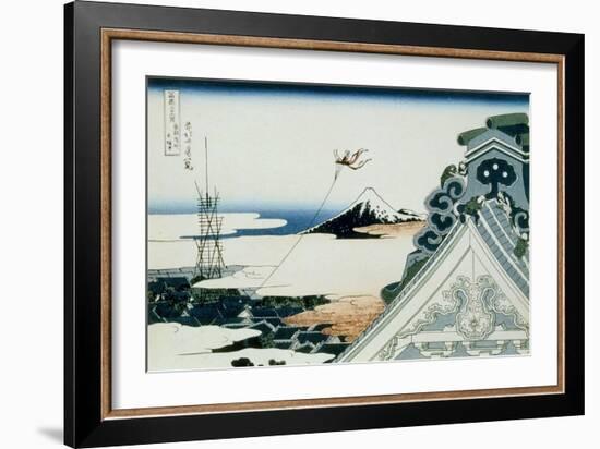 36 Views of Mount Fuji, no. 11: Asakusa Honganji Temple in the Eastern Capital-Katsushika Hokusai-Framed Giclee Print