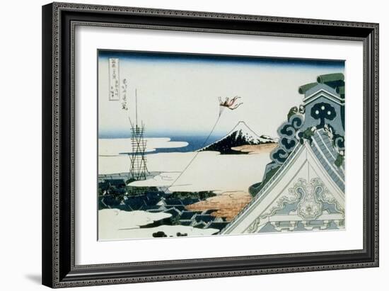 36 Views of Mount Fuji, no. 11: Asakusa Honganji Temple in the Eastern Capital-Katsushika Hokusai-Framed Giclee Print