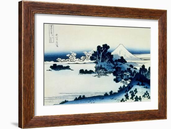 36 Views of Mount Fuji, no. 13: Shichiri Beach in Sagami Province-Katsushika Hokusai-Framed Giclee Print