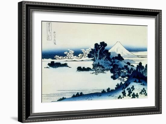 36 Views of Mount Fuji, no. 13: Shichiri Beach in Sagami Province-Katsushika Hokusai-Framed Giclee Print