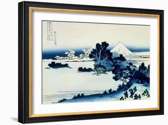 36 Views of Mount Fuji, no. 13: Shichiri Beach in Sagami Province-Katsushika Hokusai-Framed Giclee Print