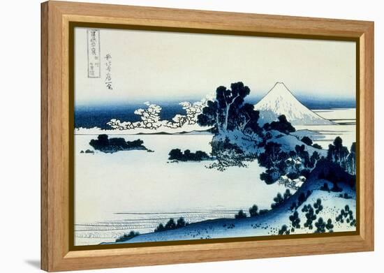 36 Views of Mount Fuji, no. 13: Shichiri Beach in Sagami Province-Katsushika Hokusai-Framed Premier Image Canvas