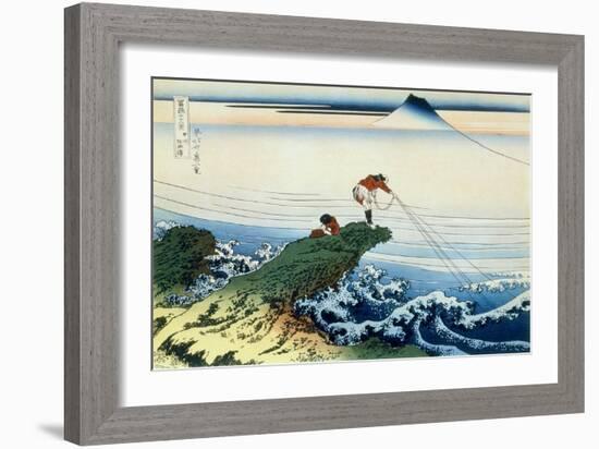 36 Views of Mount Fuji, no. 15: Kajikazawa in Kai Province-Katsushika Hokusai-Framed Giclee Print