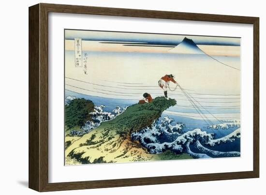 36 Views of Mount Fuji, no. 15: Kajikazawa in Kai Province-Katsushika Hokusai-Framed Giclee Print