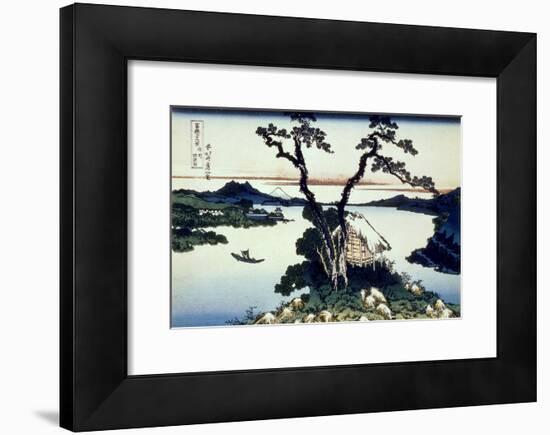 36 Views of Mount Fuji, no. 17: Lake Suwa in the Shinano Province-Katsushika Hokusai-Framed Giclee Print