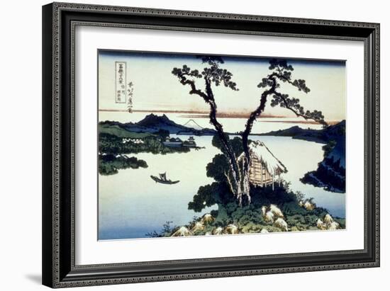 36 Views of Mount Fuji, no. 17: Lake Suwa in the Shinano Province-Katsushika Hokusai-Framed Giclee Print