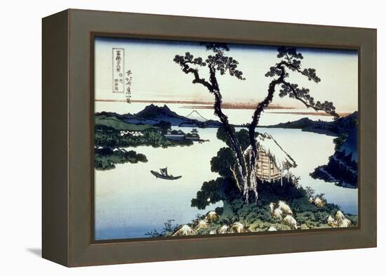 36 Views of Mount Fuji, no. 17: Lake Suwa in the Shinano Province-Katsushika Hokusai-Framed Premier Image Canvas