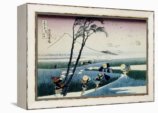 36 Views of Mount Fuji, no. 18: Ejiri in the Suruga Province-Katsushika Hokusai-Framed Premier Image Canvas