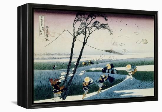 36 Views of Mount Fuji, no. 18: Ejiri in the Suruga Province-Katsushika Hokusai-Framed Premier Image Canvas