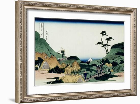 36 Views of Mount Fuji, no. 25: Shimomeguro-Katsushika Hokusai-Framed Giclee Print