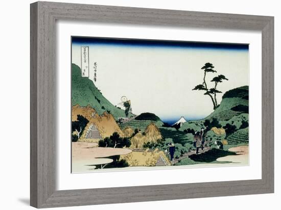 36 Views of Mount Fuji, no. 25: Shimomeguro-Katsushika Hokusai-Framed Giclee Print